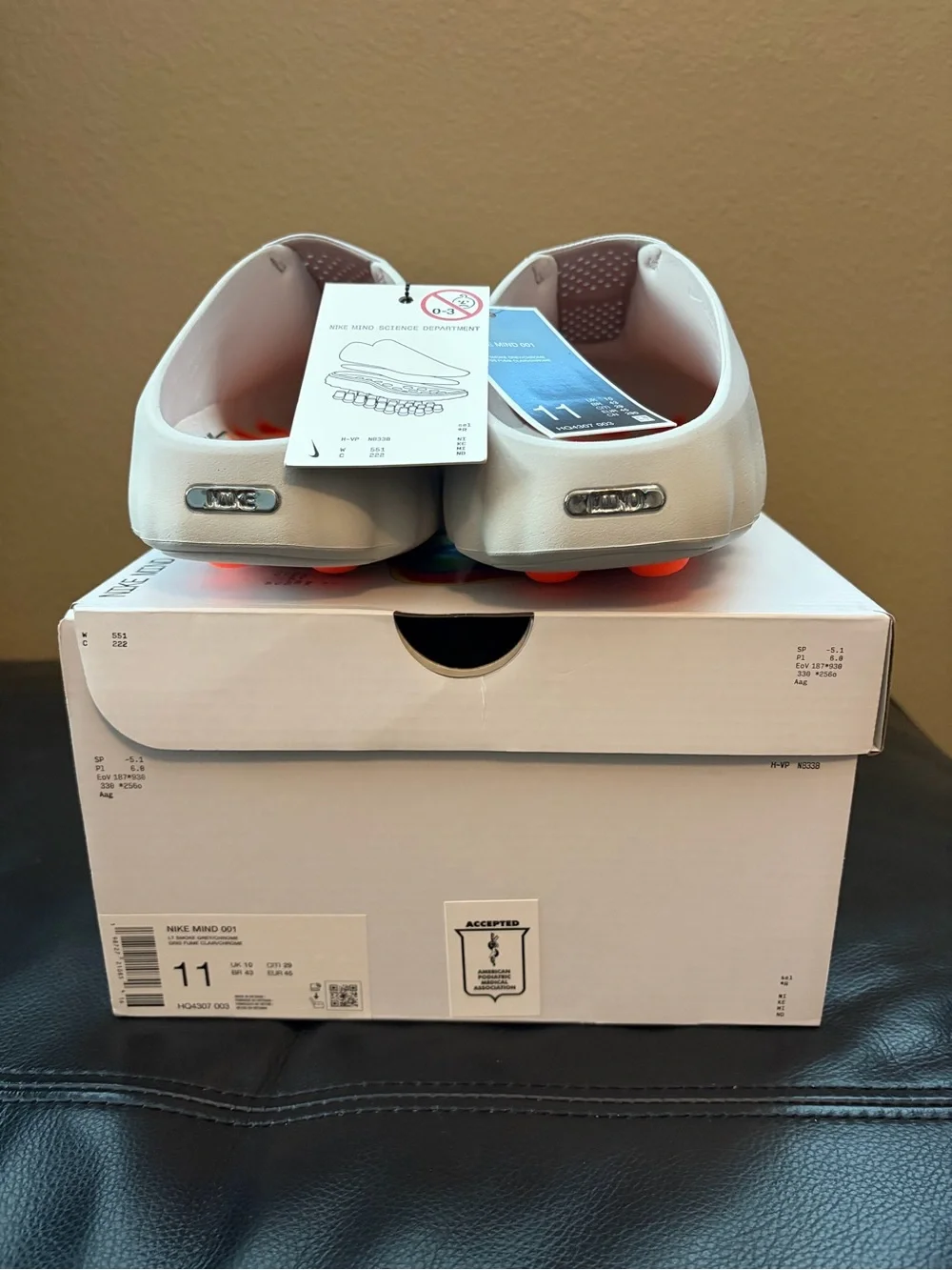 Nike White Men’s Slide Sandals with Small Black Swoosh